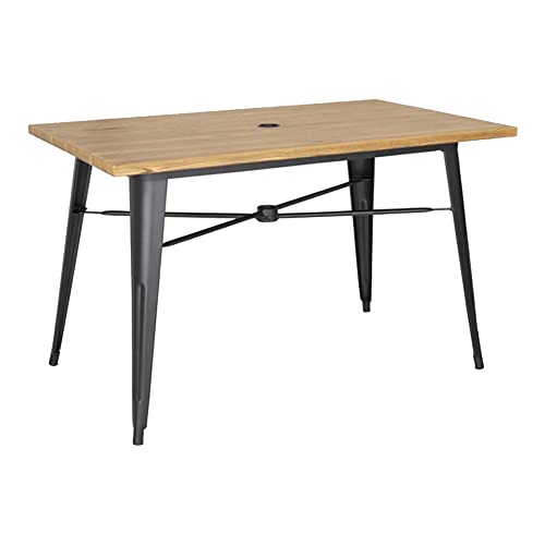 Bolero Kompletter Outdoor Tisch 120x76x76cm Helles Holz von Bolero