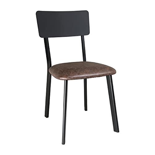 Bolero Metall & PU Side Chair Vintage Mokka 470 mm 4 Stück Bolero Metall & PU Side Chair Vintage Mokka 470 mm 4 Stück von Bolero