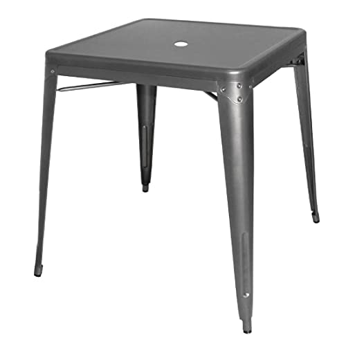 Bolero quadratischer Bistrotisch aus Stahl Grau 66cm Bolero quadratischer Bistrotisch aus Stahl Grau 66cm von Bolero
