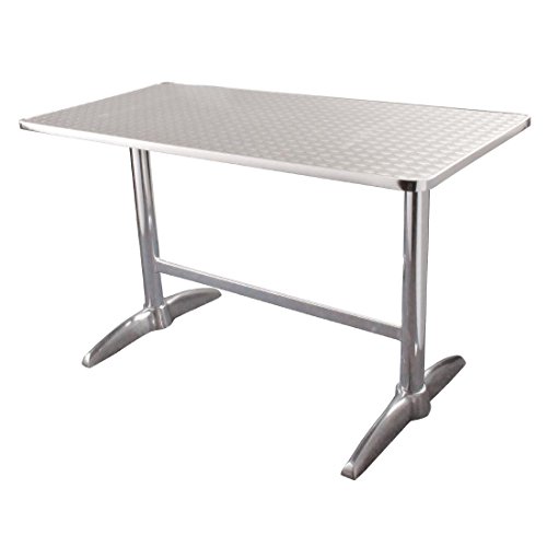 Bolero rechteckiger Tisch Edelstahl 120 x 60cm von Bolero