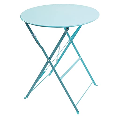 Bolero ronde stalen opklapbare tafel turquoise 59,5cm von Bolero