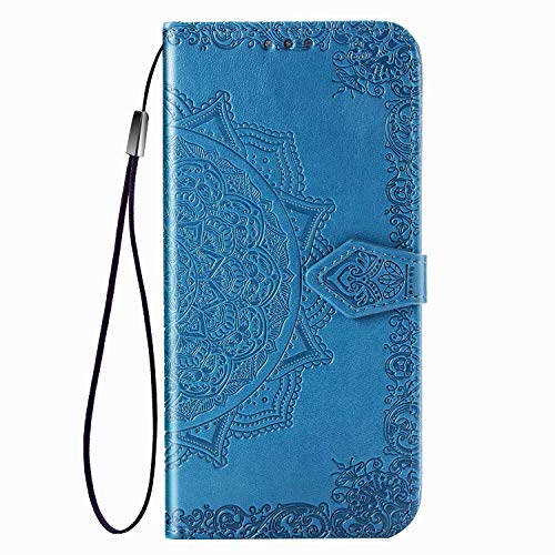 Boleyi Hüllen für DOOGEE X96 pro,PU Schutzhülle [Premium Leder] [Ultra Slim] [Card Slot] [Ständer] Flip Wallet Case Etui Handyhülle für DOOGEE X96 pro-blue2 von Boleyi