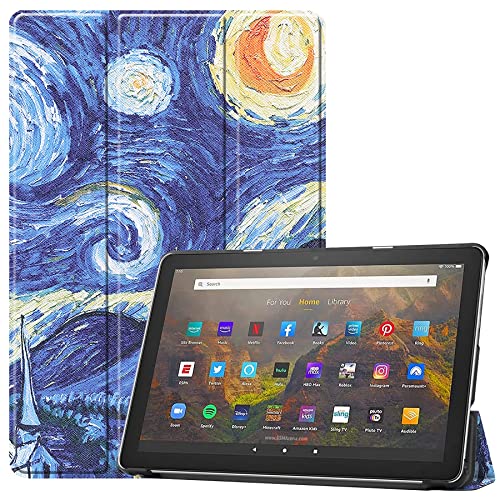 Boleyi Tablet Hülle für Amazon Fire HD 10 2021, Slim Schutzhülle Hochwertiges PU Schlank Leder Hülle, mit Ständer Funktion, für Amazon Fire HD 10 2021 Zoll Modell,Rosé Gold von Boleyi