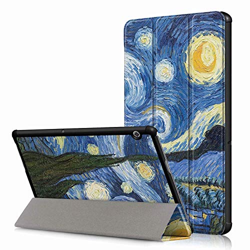 Boleyi Tablet Hülle für Samsung Galaxy Tab A7 10.4 (2020), Slim Schutzhülle Hochwertiges PU Schlank Leder Hülle, mit Ständer Funktion, für Samsung Galaxy Tab A7 10.4 (2020) Zoll Modell,Blauer Himmel von Boleyi
