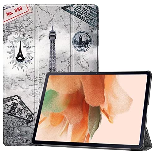 Boleyi Tablet Hülle für Samsung Galaxy Tab S8 Plus, Slim Schutzhülle Hochwertiges PU Schlank Leder Hülle, mit Ständer Funktion, für Samsung Galaxy Tab S8 Plus Zoll Modell,Aprikosenblume von Boleyi