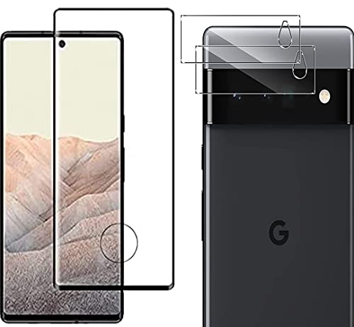 Boleyi für Google Pixel 6 Pro Panzerglas Schutzfolie, 1 Stück Schutzfolie +2 Stück Kamera Panzerglasfolie, Anti-Bläschen Transparenz Gehärtetem Glas Displayfolie Schutzfolie von Boleyi