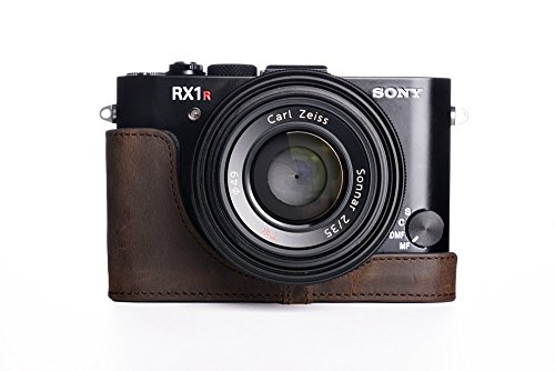 BolinUS Kameratasche für Sony RX1R II, handgefertigt, echtes Leder, Halbkamera-Hülle, für Sony RX1RII, RX1R2, RX1R II (nicht für RX1R), Öffnung unten von BolinUS