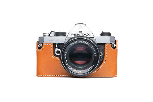 Pentax MX-ME-Hülle, handgefertigt, echtes Leder, Halb-Kameratasche für Pentax MX, ME-Kamera mit Handschlaufe, Gelb Pentax MX-ME-Hülle, handgefertigt, echtes Leder, Halb-Kameratasche für Pentax MX, ME-Kamera mit Handschlaufe, Gelb von BolinUS
