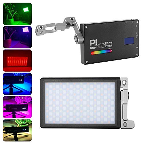 Boling BL-P1 RGB LED Videoleuchte Videolicht Kameralicht Dimmbar 12W 2500k-8500k,9 gängige Szenen Simulationen Eingebaute Batterie von Boling