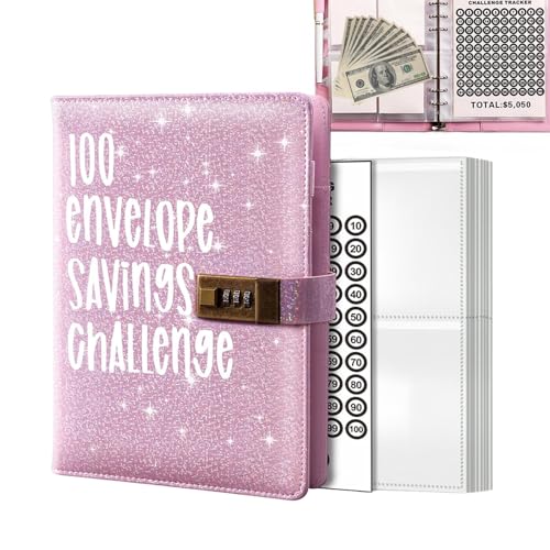 100 Envelope Saving Challenge, Lederordner Sparchallenge Budgetplaner, Geldbörse mit Geldumschlägen, A6-Budgetordner, Geldspar Budgetordner Sparbuch, Karten Leicht Sparbuch für Geld 100 Envelope Saving Challenge, Lederordner Sparchallenge Budgetplaner, Geldbörse mit Geldumschlägen, A6-Budgetordner, Geldspar Budgetordner Sparbuch, Karten Leicht Sparbuch für Geld von Bollisate