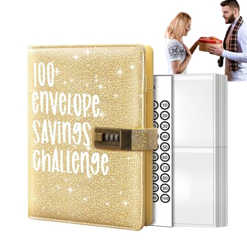 100 Envelope Saving Challenge, Lederordner Sparchallenge Budgetplaner, Geldbörse mit Geldumschlägen, A6-Budgetordner, Geldspar Budgetordner Sparbuch, Karten Leicht Sparbuch für Geld 100 Envelope Saving Challenge, Lederordner Sparchallenge Budgetplaner, Geldbörse mit Geldumschlägen, A6-Budgetordner, Geldspar Budgetordner Sparbuch, Karten Leicht Sparbuch für Geld von Bollisate