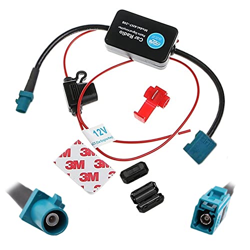 A24S Autoradio Antennenverstärker mit FAKRA-Stecker – Autoantennen Signalverstärker für AM/FM Radio von Bolwins