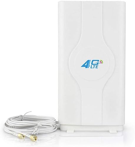 A40CS 4G LTE Antenne 49dBi, 2m Antennenkabel, TS9 MIMO Connector, Signalverstärker für 3G/4G Mobile Hotspots, Hochleistungs-Richtantenne, 88dBi High Gain, Weiß A40CS 4G LTE Antenne 49dBi, 2m Antennenkabel, TS9 MIMO Connector, Signalverstärker für 3G/4G Mobile Hotspots, Hochleistungs-Richtantenne, 88dBi High Gain, Weiß von Bolwins