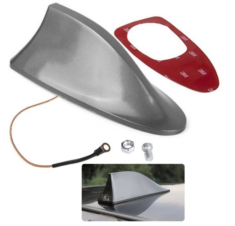 Bolwins A29C Universal Auto Shark Hai Antenne Dachantenne Haifisch Hochglanz Dachantenne von Bolwins