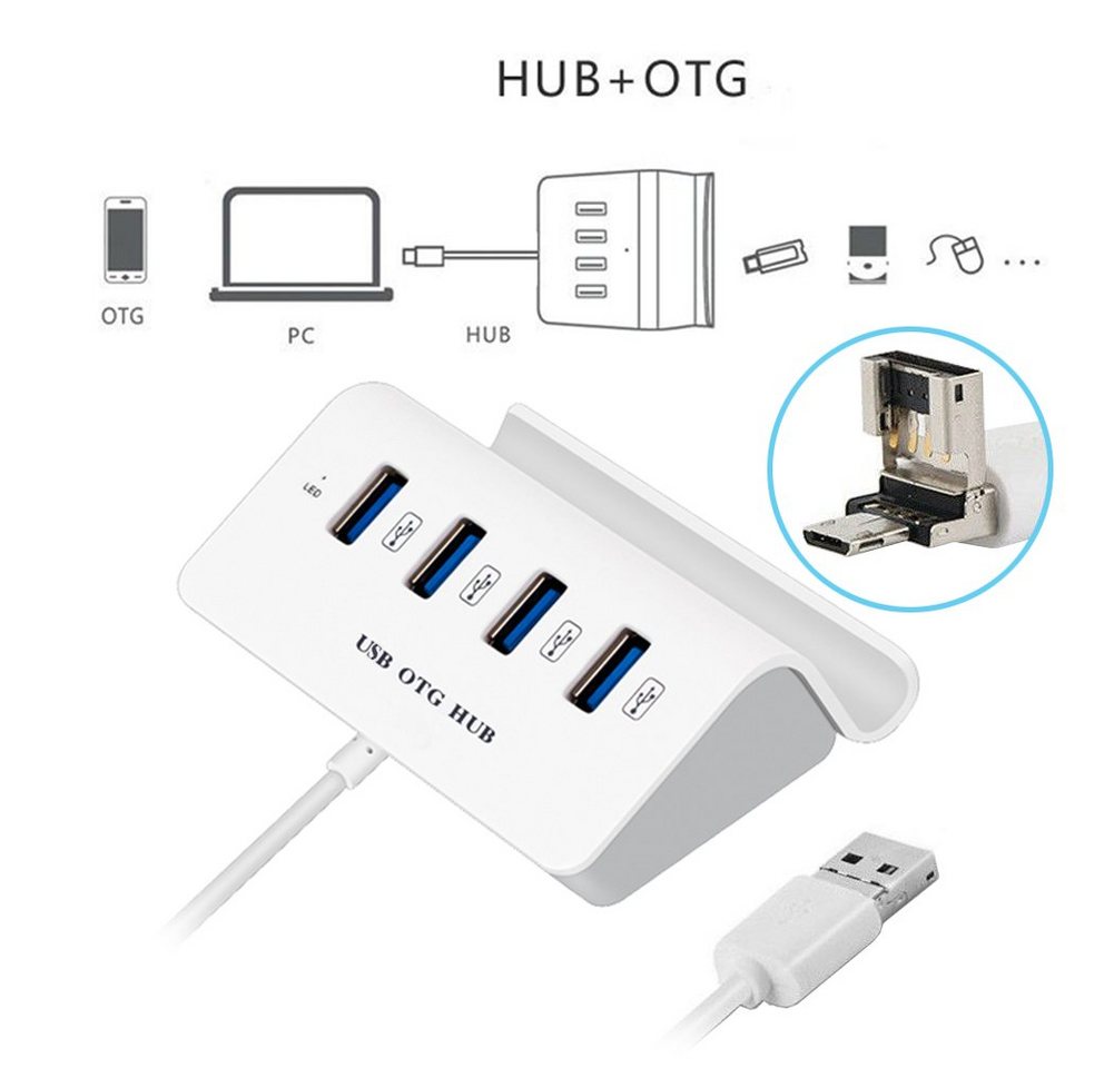 Bolwins A37C USB & micro USB OTG Hub Kabel Adapter Data Bracket Handyhalter USB-Adapter von Bolwins