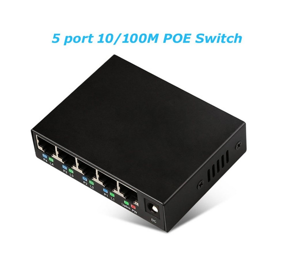 Bolwins A51D 5 Port 100 Mbit Netzwerk PoE-Switch Verteiler RJ45 Ethernet LAN Netzwerk-Switch von Bolwins