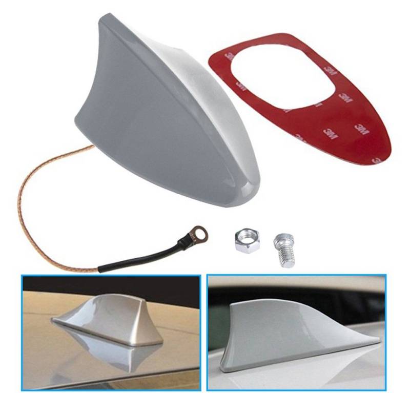 Bolwins A54C Universal Auto Shark Hai Antenne Dachantenne Haifisch Hochglanz Dachantenne von Bolwins