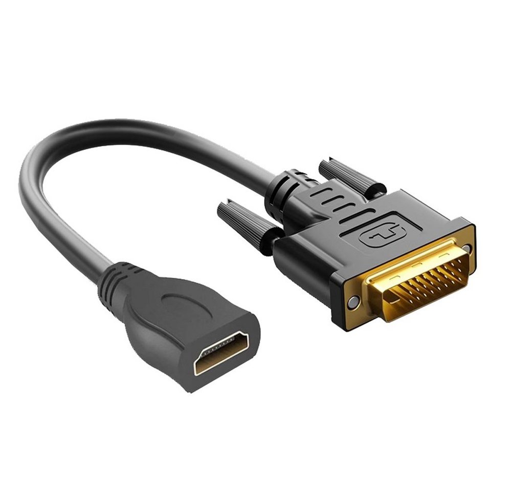 Bolwins B93 DVI zu HDMI Adapter DVI-D (24+1) Stecker auf HDMI Buchse 4K FullHD Computer-Kabel von Bolwins