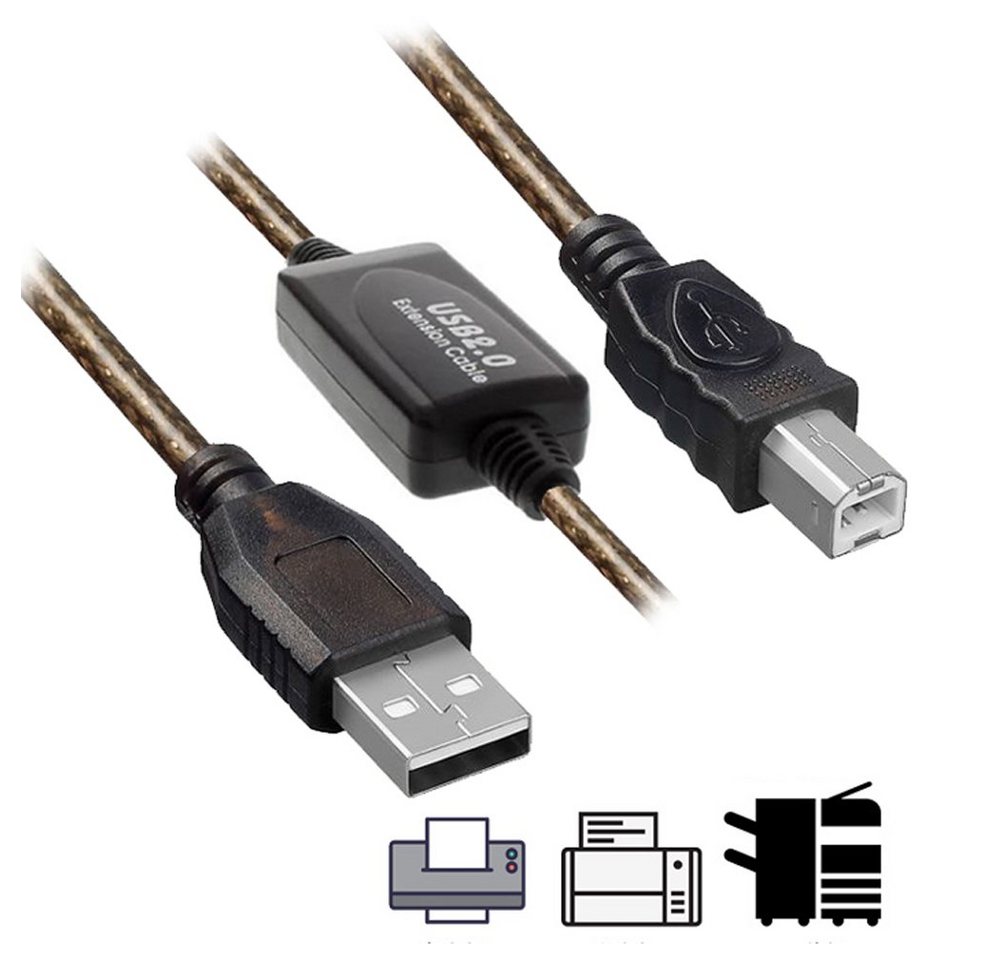 Bolwins C13C USB 2.0 Kabel 10m Druckerkabel Scanner Kabel Repeater Verstärker USB-Kabel Bolwins C13C USB 2.0 Kabel 10m Druckerkabel Scanner Kabel Repeater Verstärker USB-Kabel von Bolwins