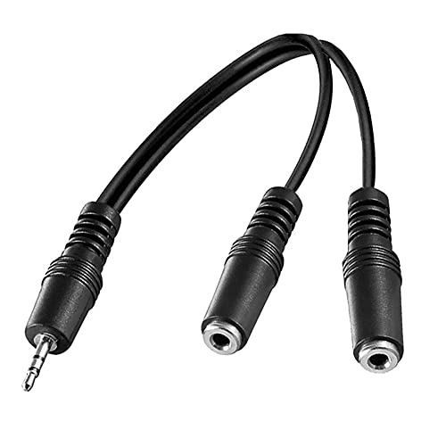 Bolwins C22S Audio Kabel Verteiler – 3,5mm Klinken Stecker auf 2x 3,5mm Klinke Buchsen – Kopfhörer & Headset Splitter Y-Adapter – 1 Eingang, 2 Ausgänge, Aux Splitter für Audio-Geräte von Bolwins