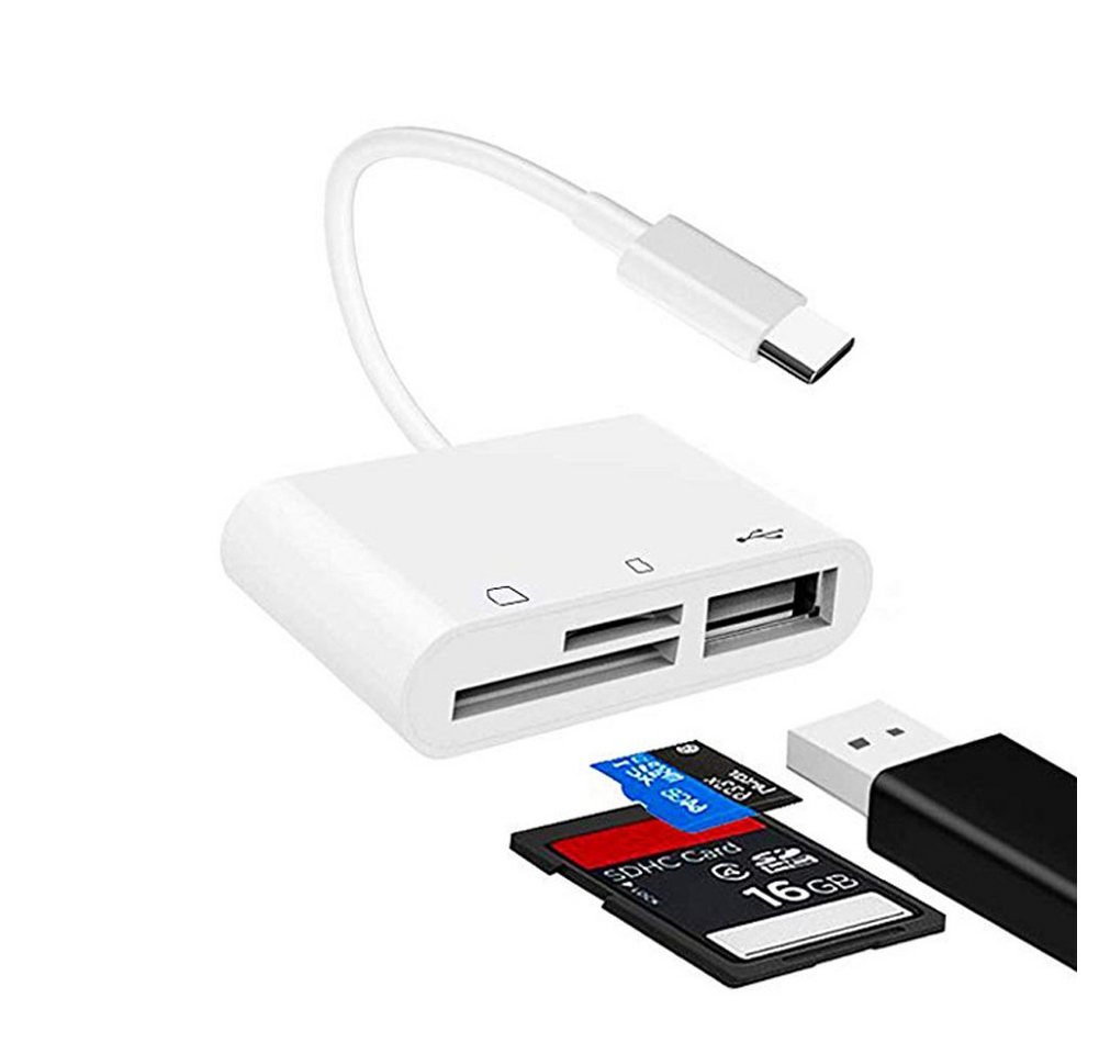 Bolwins D16 3in1 USB SD TF Typ-C Kartenleser für Tastatur iPad Pro Mac Android Computer-Adapter von Bolwins