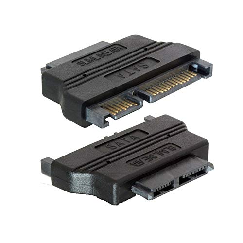 Bolwins D32S SATA 22 Pin > Slim SATA 13 Pin Kabel Adapter passend für DVD/CD Laufwerk Anschluss 5V, Vergoldete Pins von Bolwins