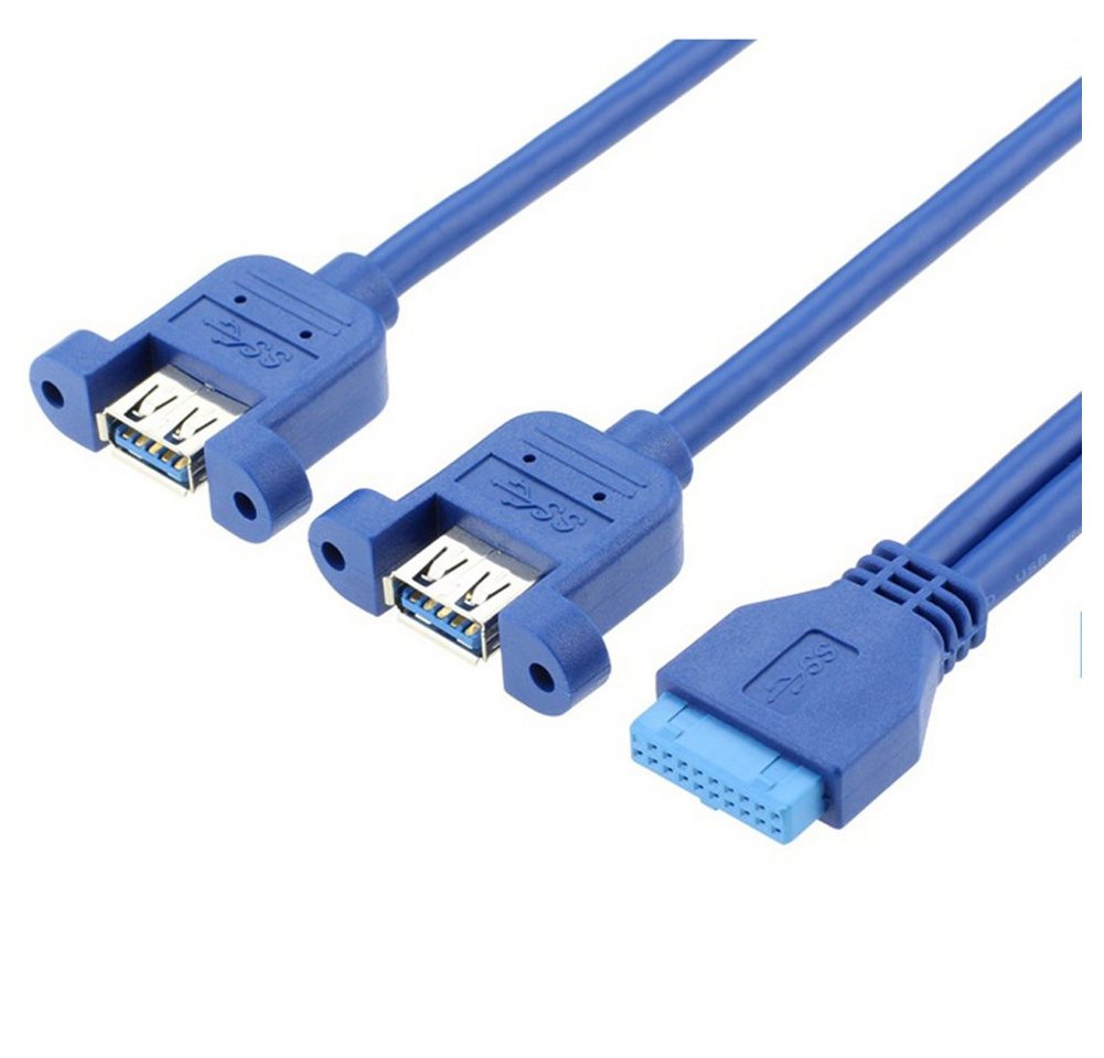 Bolwins D55 USB 3.0 Verlängerungskabel Adapter Verteiler 19pol Pfosten für PC Verlängerungskabel, (50 cm) von Bolwins