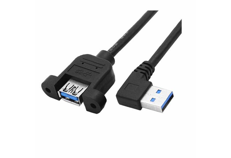 Bolwins D68 USB 3.0 Verlängerungskabel 90° Winkel Datenkabel festbar PC Laptop USB-Kabel von Bolwins