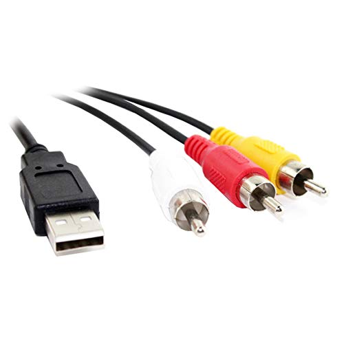 Bolwins E08S USB 2.0 auf 3 RCA Kabel – USB A Stecker auf 3 Cinch Stecker, Audio & Video AV Adapterkabel, 1,5 m, kompatibel mit Fernsehern, Macs und PCs von Bolwins