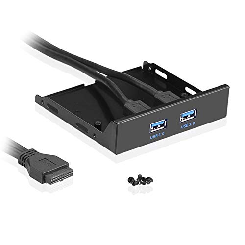 Bolwins E09CS USB 3.0 Front Panel in 3,5 Zoll 2 Port USB 3.0 Buchse Mount Panel auf Motherboard 20-Pin Kabel mit Schrauben von Bolwins