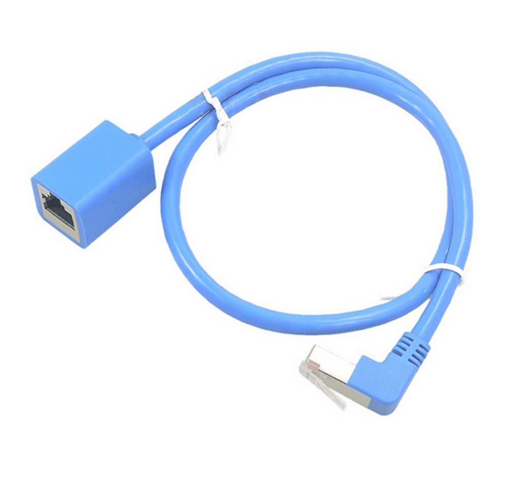 Bolwins F24 Netzwerk Verlängerung Kabel RJ45 nach oben auf RJ45 Buchse LAN PC LAN-Kabel, (50 cm) von Bolwins