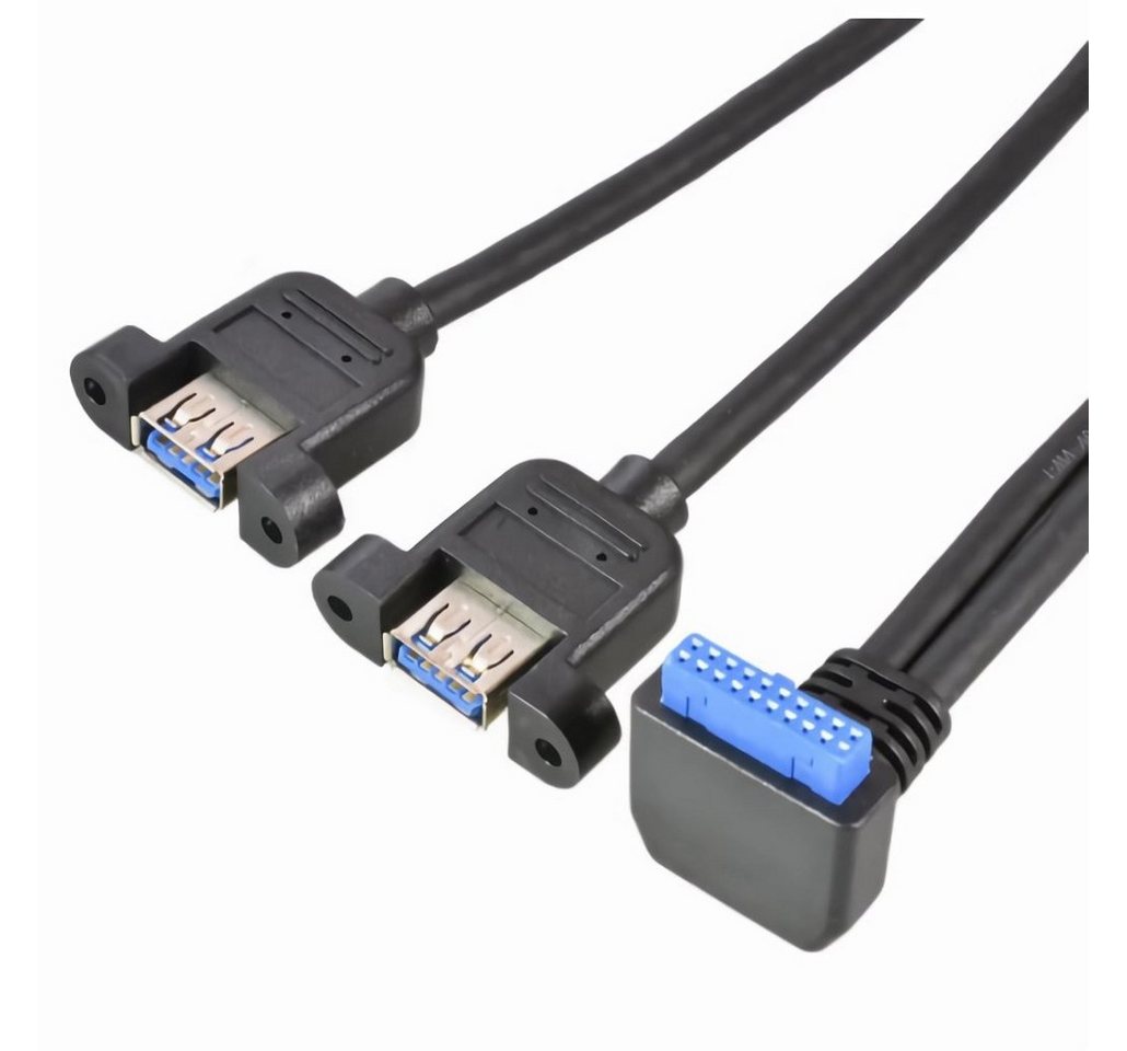 Bolwins F48 USB 3.0 Verlängerungskabel intern 19p Pfostenbuchse 19p 2x USB 3.0 Computer-Kabel von Bolwins