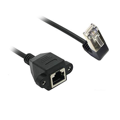 Bolwins G70CS 50cm Netzwerk Verlängerungskabel – 90 Grad Abgewinkelt für Ethernet RJ45 Stecker/Buchse – Kompatibel mit Cat5, Cat5e, Cat6, Cat7, Cat8 von Bolwins