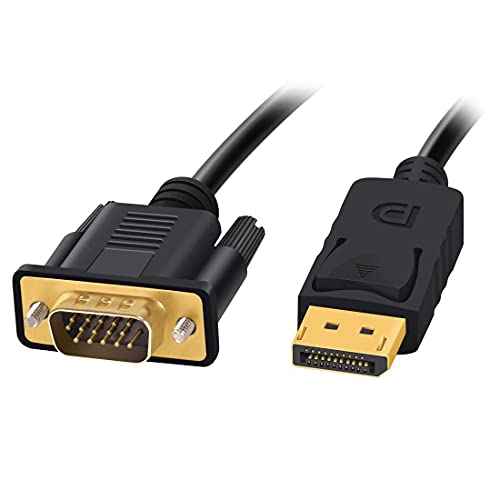 Bolwins H17S DisplayPort auf VGA Kabel (Unidirektional) 1080P DP auf VGA Konverterkabel DP Stecker auf VGA Stecker DP auf VGA-Kabel für Laptop PC Monitor, Vergoldet Kontakt, 1,8 m von Bolwins