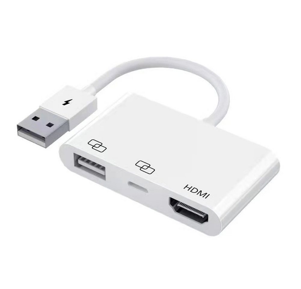 Bolwins H74C USB + Typ-C auf HDMI Video AV Adapter Konverter Smartphone Laptop Audio- & Video-Adapter von Bolwins