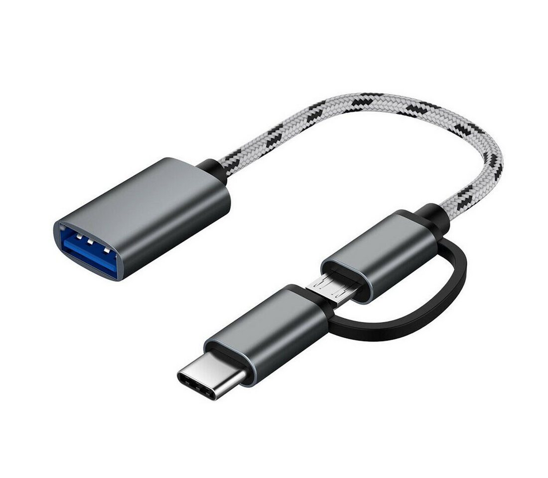 Bolwins H79 2in1 Typ-C + Micro USB Stecker zu USB 3.0 Buchse OTG Adapter Kabel USB-Kabel von Bolwins