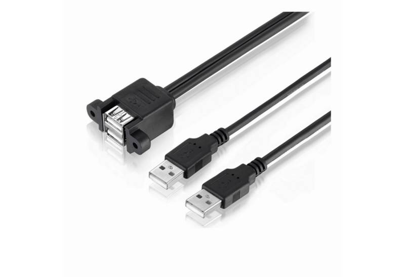 Bolwins J41 Dual USB Verlängerungskabel USB 2.0 Stecker auf Buchse für PC Auto USB-Kabel von Bolwins