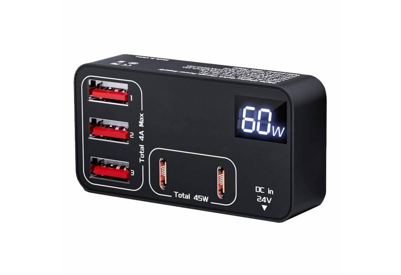 Bolwins J50C 60W PD Ladegerät Netzteil mit 3x USB 2x Typ-C PD für Handy Laptop Netzteil von Bolwins