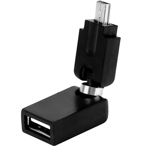 Bolwins K08 Mini USB Adapter 360° drehbar – Mini USB B Stecker auf USB A Buchse, USB 2.0 High Speed – Ideal für Autoradio, Navi, MP3, PDA, PC und Handy von Bolwins