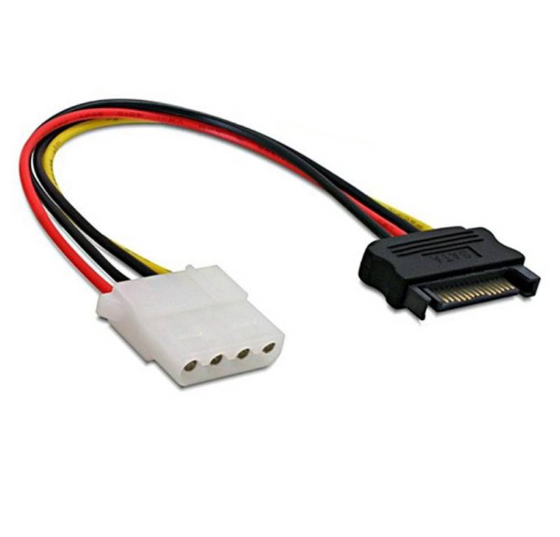 Bolwins K29 SATA Stecker auf Molex 4-pin Buchse Adapter Kabel 15cm Stromkabel Computer-Kabel von Bolwins