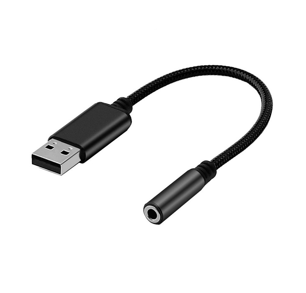 Bolwins L05 USB zu 3,5mm Audio Adapter Kabel f Kopfhörer Lautsprecher Mikrofon Audio-Kabel von Bolwins