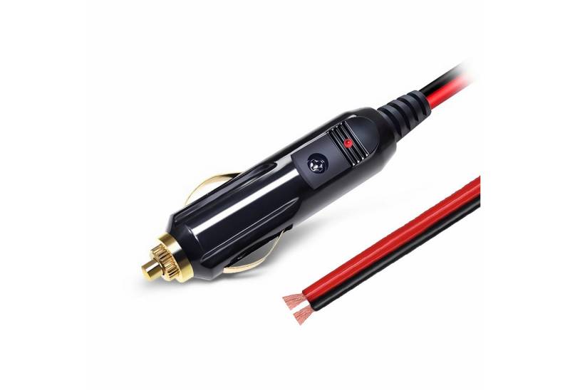 Bolwins L32 KFZ Auto Zigarettenanzünder Stecker 30cm Kabel 12-24V mit 20A fuse Autoladekabel von Bolwins
