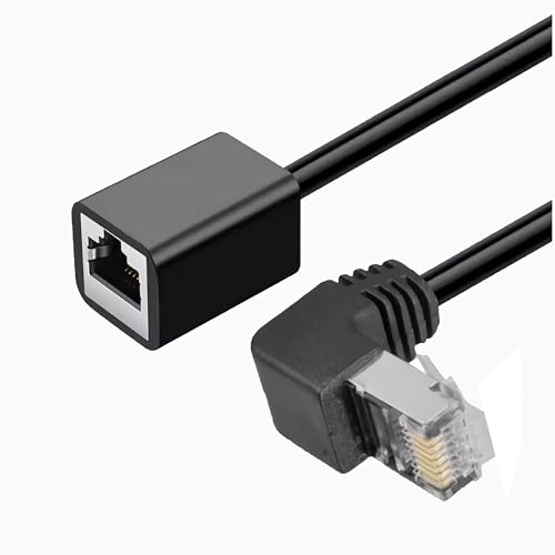 Bolwins L52S 50cm RJ45 Netzwerkkabel Verlängerung mit 90° Winkelstecker – Abgewinkeltes Ethernet Kabel für Enge Räume – Geschirmt – Kompatibel mit Router Switch Modem PC TV – Plug & Play Bolwins L52S 50cm RJ45 Netzwerkkabel Verlängerung mit 90° Winkelstecker – Abgewinkeltes Ethernet Kabel für Enge Räume – Geschirmt – Kompatibel mit Router Switch Modem PC TV – Plug & Play von Bolwins