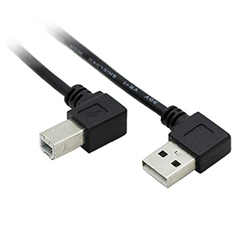 Bolwins M03S USB Druckerkabel 90 Grad USB 2.0 A Stecker auf 90 Grad USB B Stecker USB 2.0 Typ B Kabel A Stecker auf B Stecker 90° Drucker Kabel 50cm von Bolwins