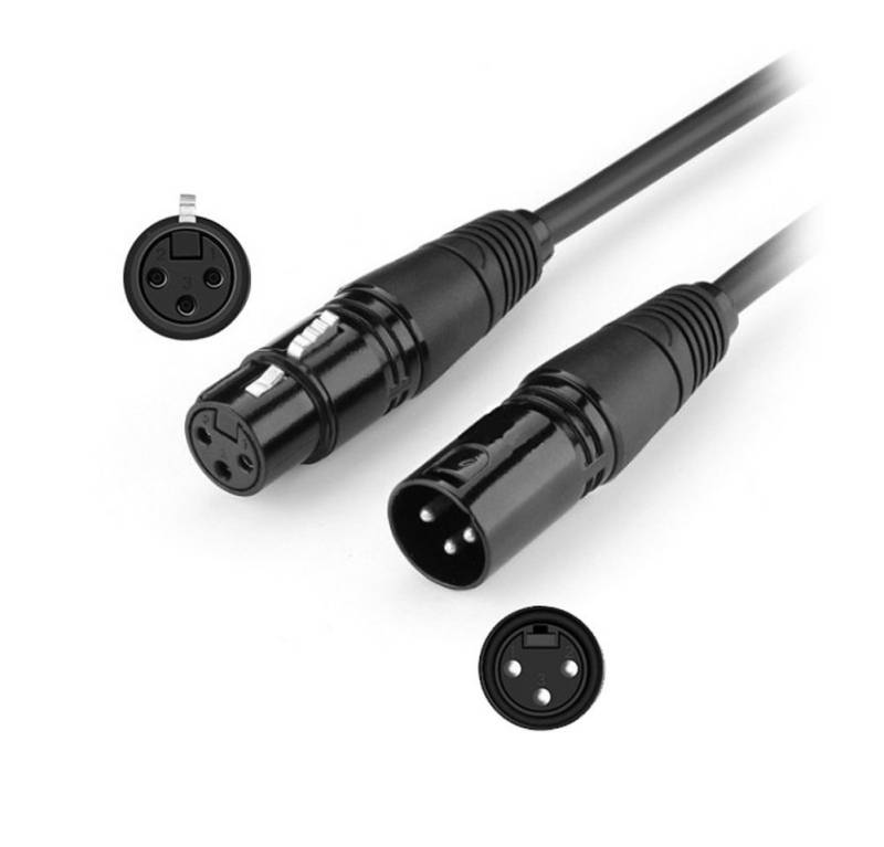 Bolwins N31C XLR Audio Kabel Verlängerung Mikrofonkabel XLR auf XLR Buchse 10m Audio-Kabel, (1000 cm) von Bolwins