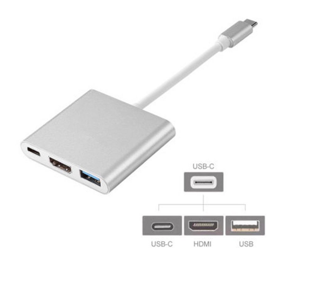 Bolwins P58C USB C auf HDMI Adapter Typ C auf HDMI Multiport Adapter USB 3.1 C Computer-Kabel von Bolwins