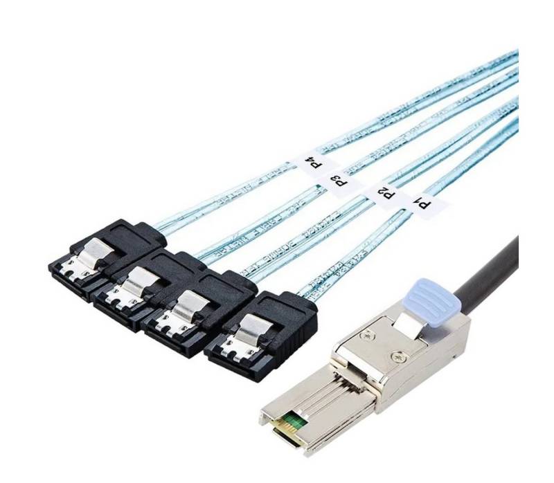 Bolwins P84 Mini SAS SFF-8088 auf 4x SATA 7pin Splitter Kabel HDD Datenkabel Computer-Kabel von Bolwins