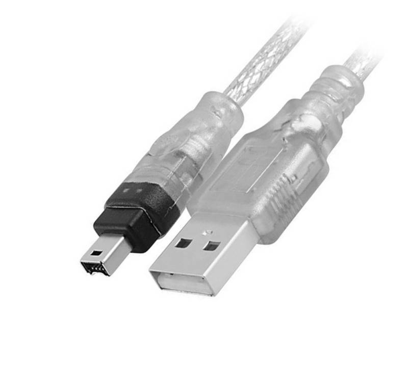 Bolwins P95 1,5m USB 2.0 zu IEEE 1394 4Pol Stecker Firewire Sync Kabel Adapter USB-Kabel, (150 cm) von Bolwins