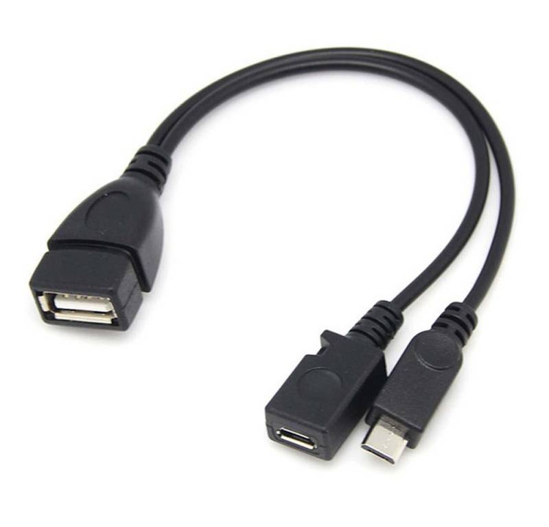 Bolwins Q25 USB 2.0 A Buchse auf Micro USB Stecker + Buchse OTG Adapter Kabel USB-Kabel von Bolwins