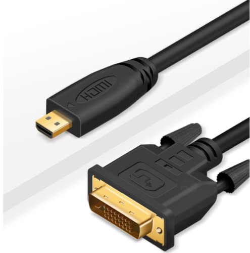 Bolwins R08S Micro HDMI auf DVI Kabel - HDMI D Stecker auf DVI-D 24+1 Stecker vergoldete Stecker, Kabellänge: 1,8 M von Bolwins